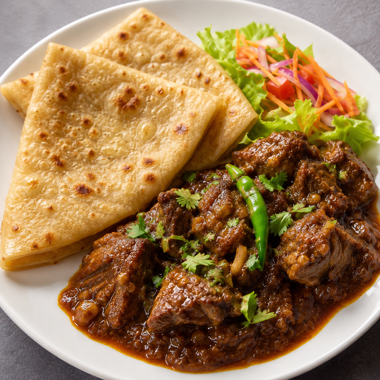 Beef and Ruti — Litchibari Eco Resort Restaurant special dish